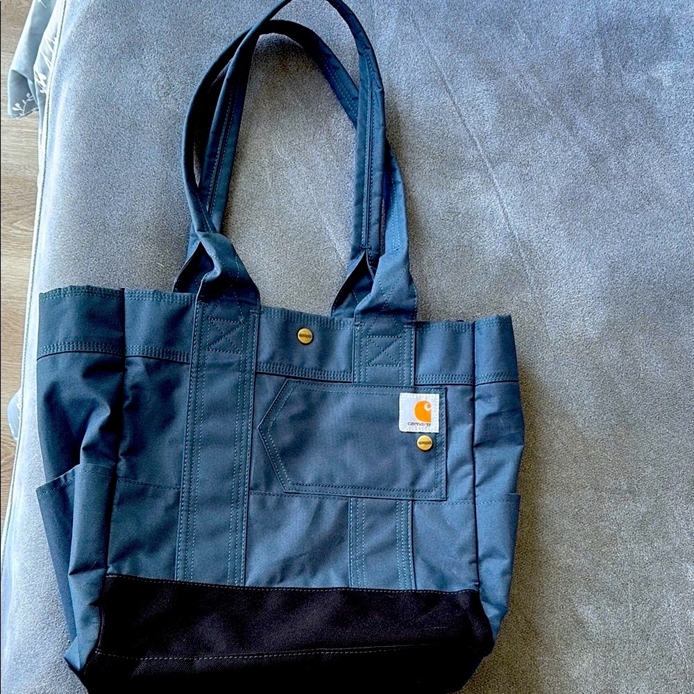 Carhartt Blue and Black Tote Bag